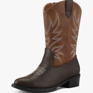 Kids Brown Cowboy Boots Sz 1